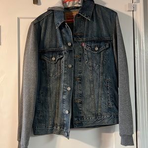Levi’s Denim Jacket with Sweatshirt Sleeves